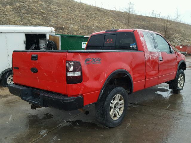 1FTPX14574NB29190 - 2004 FORD F150 RED photo 4