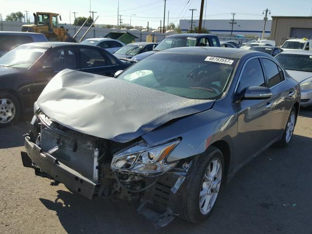 1N4AA5AP8EC494369 - 2014 NISSAN MAXIMA S GRAY photo 2