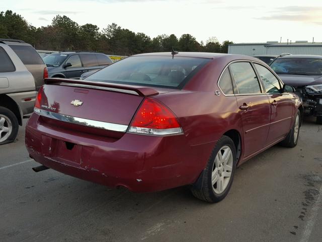 2G1WU581769158013 - 2006 CHEVROLET IMPALA LTZ RED photo 4