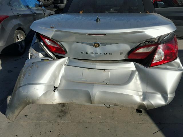 1C3LC55R58N639616 - 2008 CHRYSLER SEBRING TO SILVER photo 9