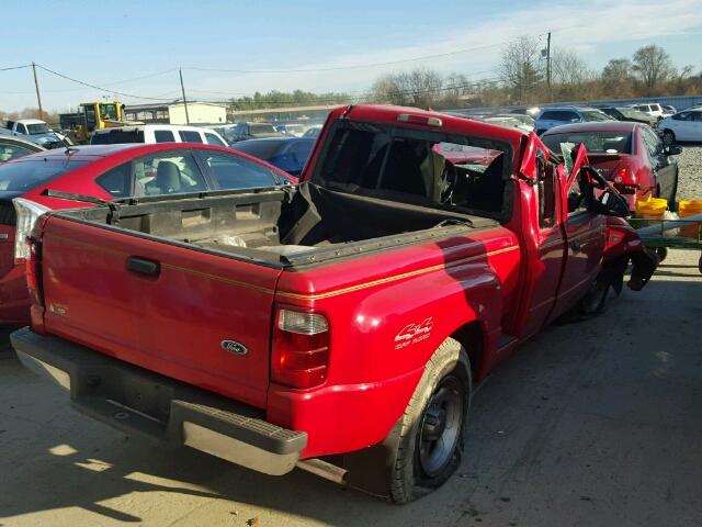 1FTZR15U71PA68058 - 2001 FORD RANGER SUP RED photo 4