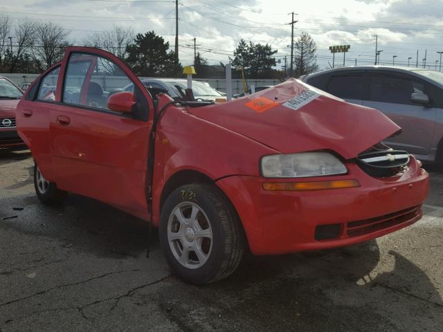 KL1TD52664B202553 - 2004 CHEVROLET AVEO RED photo 1