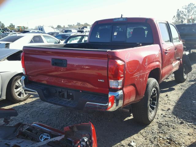 3TMAZ5CNXGM020049 - 2016 TOYOTA TACOMA DOU RED photo 4