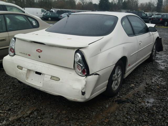 2G1WX12K449240537 - 2004 CHEVROLET MONTE CARL WHITE photo 4