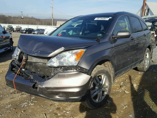 5J6RE4H77BL073413 - 2011 HONDA CR-V EXL BROWN photo 2