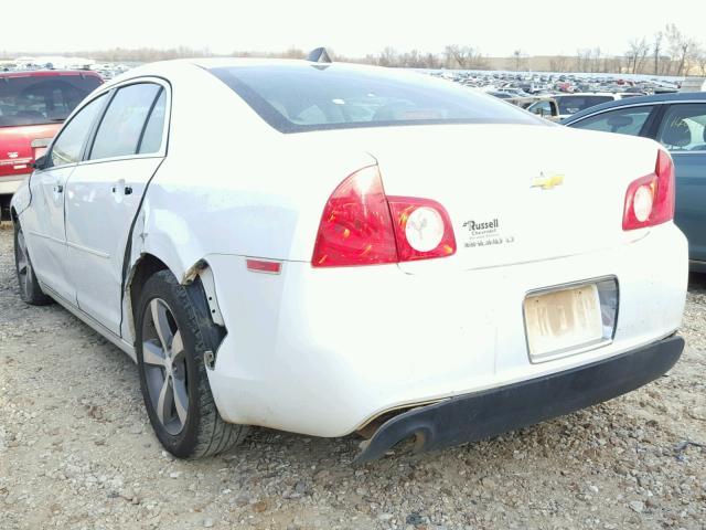 1G1ZC5E0XCF300708 - 2012 CHEVROLET MALIBU 1LT WHITE photo 3