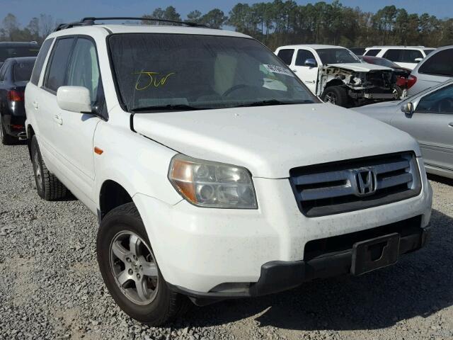 5FNYF28726B051007 - 2006 HONDA PILOT EX WHITE photo 1