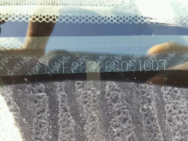 5FNYF28726B051007 - 2006 HONDA PILOT EX WHITE photo 10