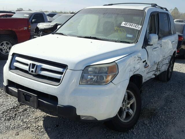 5FNYF28726B051007 - 2006 HONDA PILOT EX WHITE photo 2