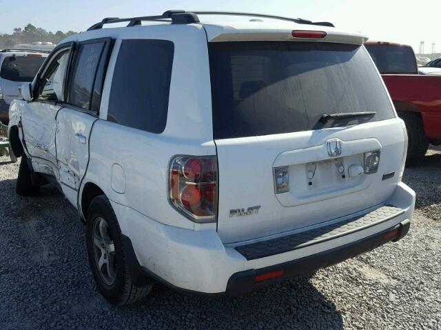 5FNYF28726B051007 - 2006 HONDA PILOT EX WHITE photo 3