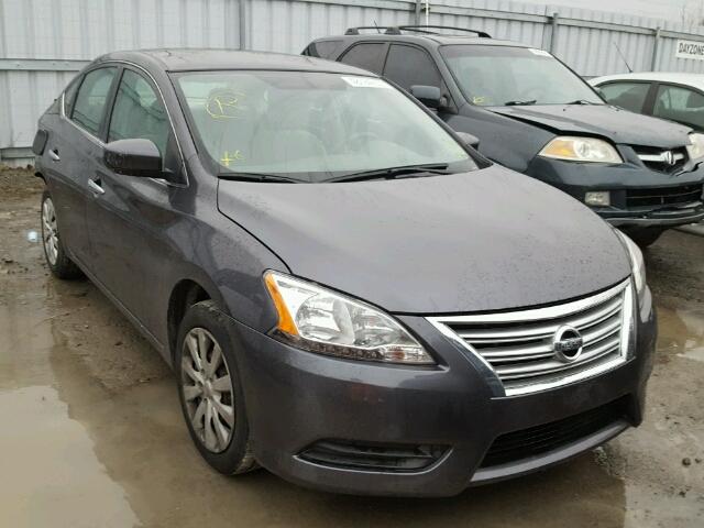 3N1AB7AP1DL623156 - 2013 NISSAN SENTRA S GRAY photo 1