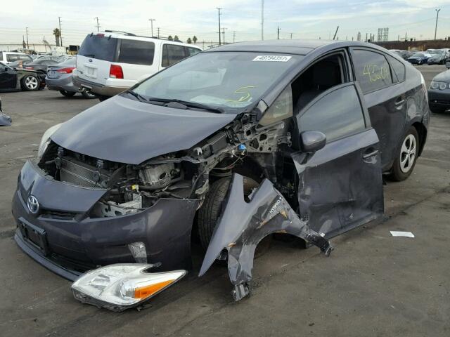 JTDKN3DU3C1562059 - 2012 TOYOTA PRIUS GRAY photo 2