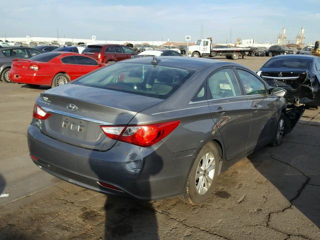 5NPEB4AC9DH804192 - 2013 HYUNDAI SONATA GLS GRAY photo 4