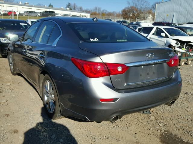 JN1BV7ARXFM397799 - 2015 INFINITI Q50 BASE Gris foto 3