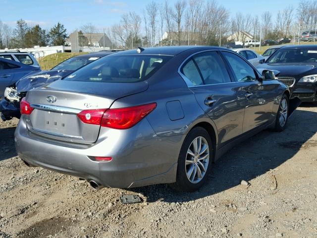 JN1BV7ARXFM397799 - 2015 INFINITI Q50 BASE Gris foto 4