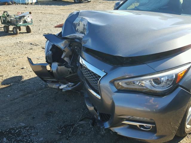 JN1BV7ARXFM397799 - 2015 INFINITI Q50 BASE Gris foto 9