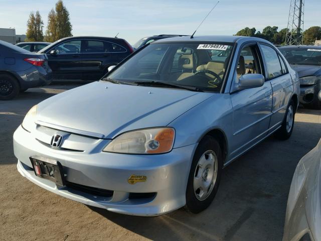 JHMES95613S009914 - 2003 HONDA CIVIC HYBR BLUE photo 2