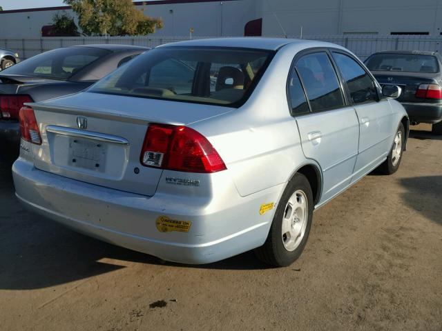 JHMES95613S009914 - 2003 HONDA CIVIC HYBR BLUE photo 4