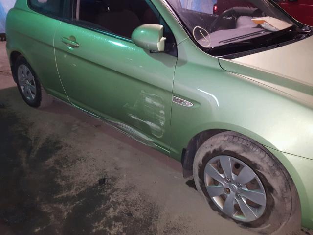 KMHCM36C39U124320 - 2009 HYUNDAI ACCENT GS GREEN photo 10