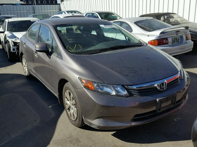 19XFB2F51CE076616 - 2012 HONDA CIVIC LX GRAY photo 1