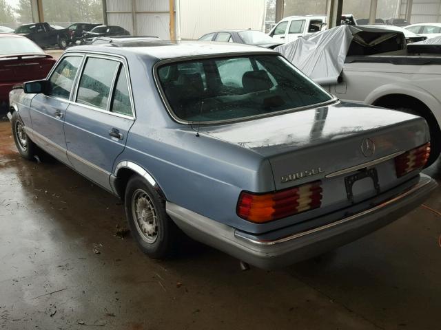 WDBCA37D7FA160589 - 1985 MERCEDES-BENZ 500 SEL BLUE photo 3