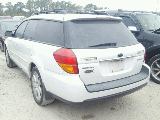 4S4BP62C467329729 - 2006 SUBARU LEGACY OUT WHITE photo 3