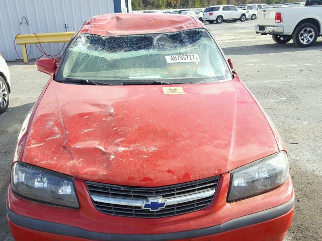 2G1WF52E149102121 - 2004 CHEVROLET IMPALA RED photo 10