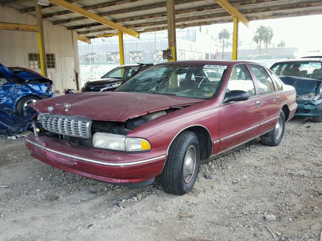 1G1BL52W4TR181613 - 1996 CHEVROLET CAPRICE CL BURGUNDY photo 2