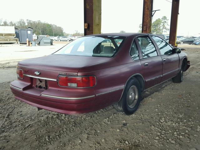 1G1BL52W4TR181613 - 1996 CHEVROLET CAPRICE CL ბურგუნდია ფოტო 4