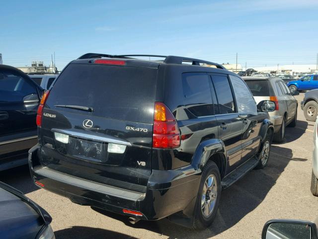 JTJBT20X640063311 - 2004 LEXUS GX 470 BLACK photo 4