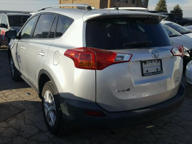 2T3BFREV2DW037472 - 2013 TOYOTA RAV4 LE Gümüş foto 3