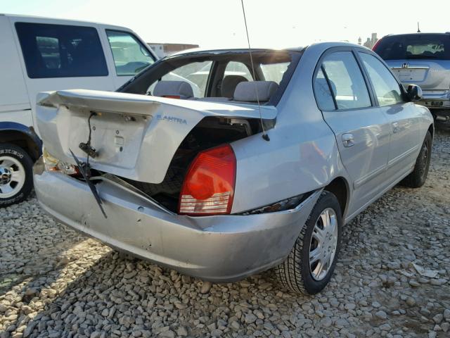 KMHDN46D44U901595 - 2004 HYUNDAI ELANTRA GL SILVER photo 4