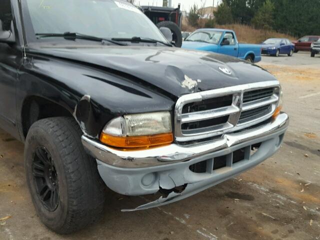 1B7HL2AN01S324281 - 2001 DODGE DAKOTA QUA BLACK photo 9