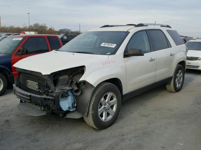 1GKKRPKD9EJ246400 - 2014 GMC ACADIA SLE WHITE photo 2