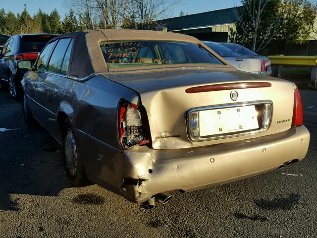 1G6KD54Y41U242801 - 2001 CADILLAC DEVILLE GOLD photo 3