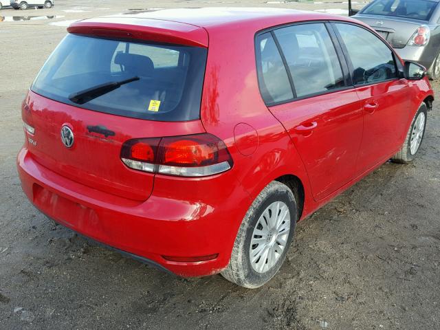 WVWDB7AJ6CW330819 - 2012 VOLKSWAGEN GOLF RED photo 4