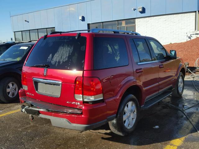 5LMEU88H45ZJ25565 - 2005 LINCOLN AVIATOR 红色 照片 4