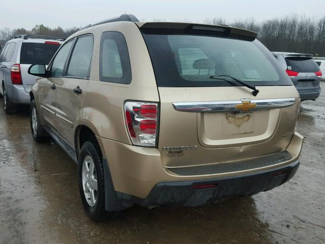 2CNDL23F066153767 - 2006 CHEVROLET EQUINOX LS TAN photo 3