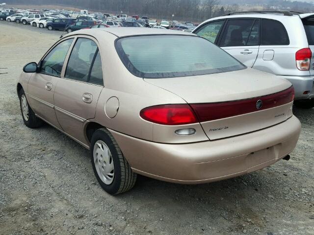 1MEFM13P8WW631063 - 1998 MERCURY TRACER LS GOLD photo 3