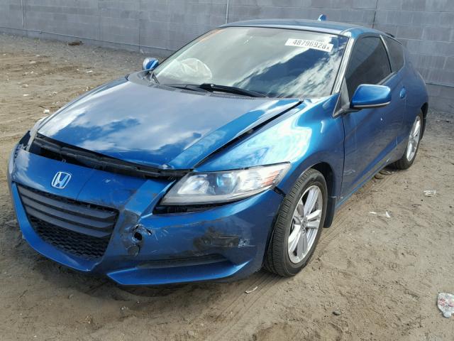 JHMZF1C4XCS004784 - 2012 HONDA CR-Z BLUE photo 2