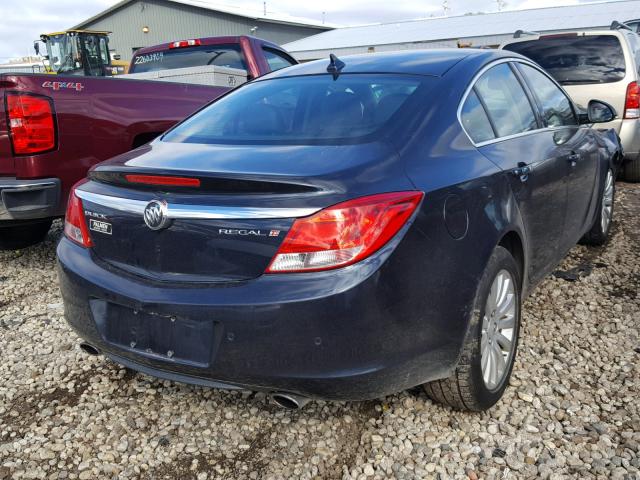 2G4GS5EV0D9188360 - 2013 BUICK REGAL PREM BLUE photo 4