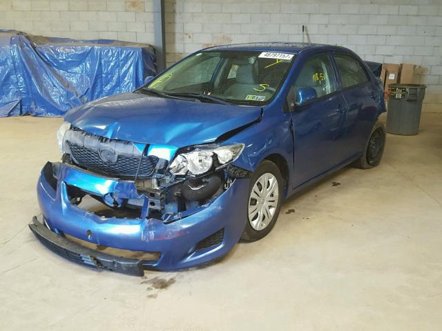 2T1BU4EEXAC331877 - 2010 TOYOTA COROLLA BA BLUE photo 2