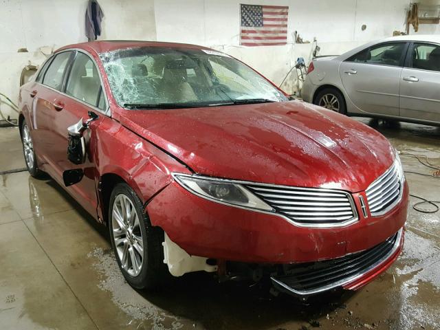 3LN6L2J97DR800872 - 2013 LINCOLN MKZ RED photo 1