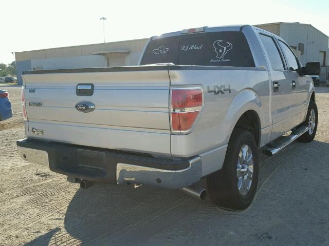 1FTFW1ET0EFD08209 - 2014 FORD F150 SUPER SILVER photo 4