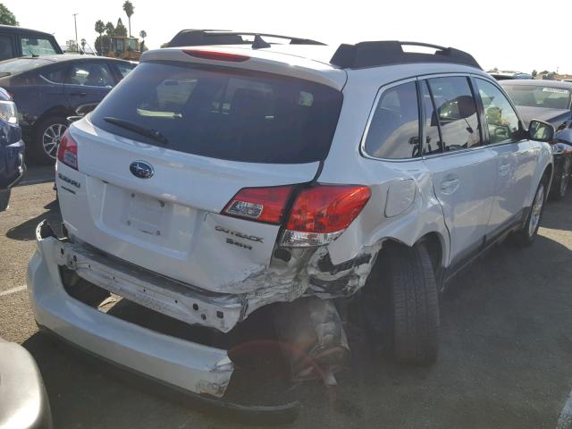 4S4BRDLC7C2227332 - 2012 SUBARU OUTBACK 3. WHITE photo 4