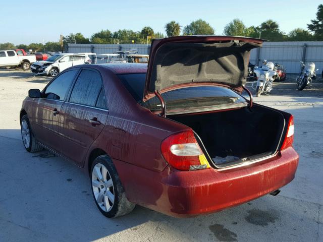 4T1BE32K54U367688 - 2004 TOYOTA CAMRY LE RED photo 3