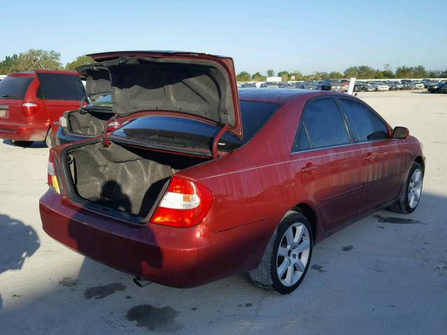 4T1BE32K54U367688 - 2004 TOYOTA CAMRY LE RED photo 4