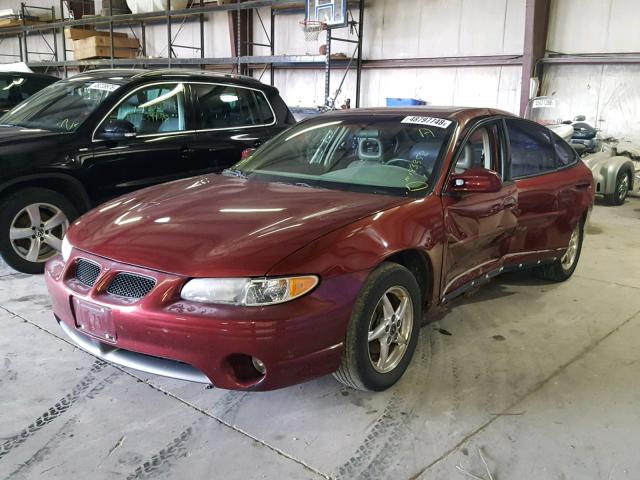 1G2WP52K5YF219521 - 2000 PONTIAC GRAND PRIX მუქწითელი ფოტო 2