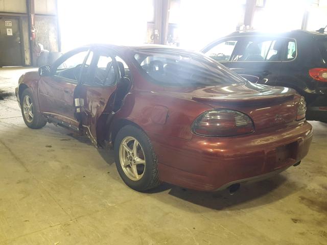 1G2WP52K5YF219521 - 2000 PONTIAC GRAND PRIX მუქწითელი ფოტო 3