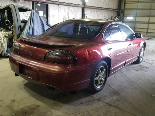 1G2WP52K5YF219521 - 2000 PONTIAC GRAND PRIX მუქწითელი ფოტო 4